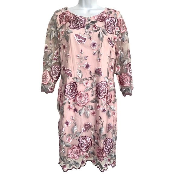 Stylewe pink rose embroidered dress size 8 - Picture 1 of 14